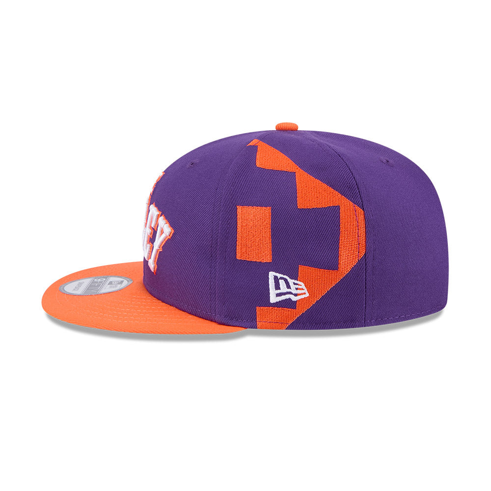 Phoenix Suns Youth Kids Hat - JR NBA 2024-2025 City Edition Purple Orange 9Fifty Snapback Cap - New Era